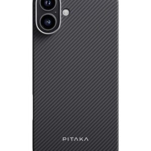 Pitaka Ultra-Slim Dėklas, Black/Grey Twill - Apple iPhone 16 Plus - Image 4