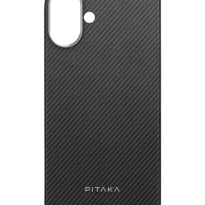 Pitaka Ultra-Slim Dėklas, Black/Grey Twill - Apple iPhone 16 Plus - Image 1