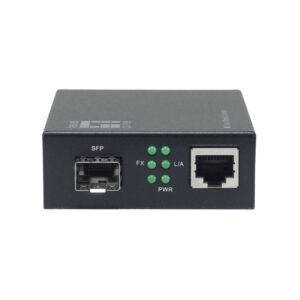 LevelOne GVM-2000 tinklo medijos keitiklis 1000 Mbit/ai Juoda - Image 1