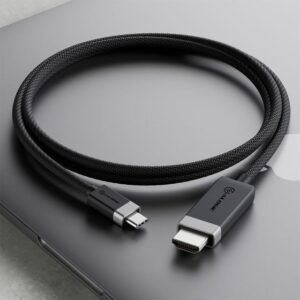 ALOGIC FUCHD2-SGR vaizdo kabelio adapteris 2 m HDMI A tipo (standartinis) C tipo USB Pilka - Image 3