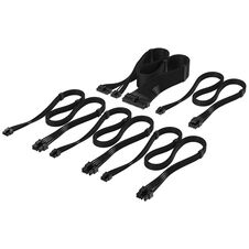 Corsair Premium Sleeved DC Cable Starter Kit, für Typ-5-Netzteil - juodos spalvos