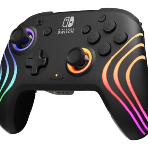 PDP Afterglow Wave Juoda USB Žaidimų pultelis Analoginis / skaitmeninis Nintendo Switch, Nintendo Switch Lite, „Nintendo Switch“ OLED - Image 2