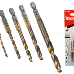 MAKITA HSS-TIN METALO GRĄŽTŲ RINKINYS 1/4" HEX /5vnt. - Image 1