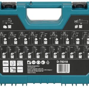MAKITA FREZŲ RINKINYS 22vnt. 6mm UNIVERSALUS
