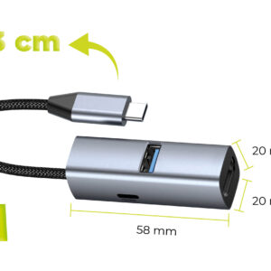 Mobile Origin 3in1 CompactHub HB1 - USB-A, USB-C, HDMI, USB-C Cable - Image 11
