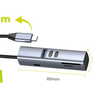 Mobile Origin 7in1 MultiHub HB2 - 3x USB-C, USB-A, HDMI, TF/SD Cards, USB-C Cable - Image 10