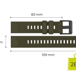 Mobile Origin Easy Strap Quick Fit for Garmin ES1, 20mm Dark Green - Image 6