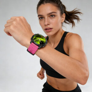 Mobile Origin Easy Strap Silicone for Garmin ES2, 20mm Pink - Image 5
