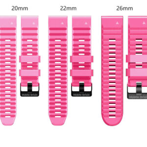 Mobile Origin Easy Strap Silicone for Garmin ES2, 20mm Pink - Image 8