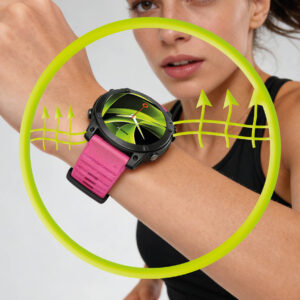 Mobile Origin Easy Strap Silicone for Garmin ES2, 20mm Pink - Image 10