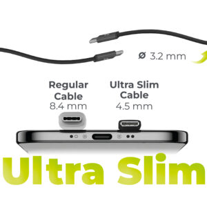 Mobile Origin 60W UltraSlim USB-C to USB-C Cable 1 m CB11 Black - Image 4