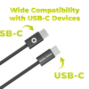 Mobile Origin 60W UltraSlim USB-C to USB-C Cable 1 m CB11 Black - Image 9