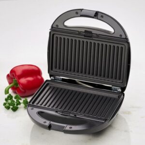 Clatronic ST/WA 3670 sumuštinių keptuvė 800 W Juoda, Nerūdijančiojo plieno - Image 3