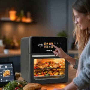 GreenBlue „AIR FRYER“ be aliejaus keptuvė, galingumas 1800 W, talpa 10 l, 8 programos, priedai, laikmatis, GB950 - Image 1
