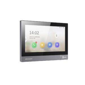 Hikvision DS-KH8381-WTE1 vaizdo telefonspynės sistema 17,8 cm (7") Juoda