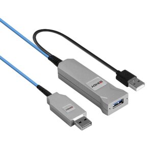 Lindy 43345 USB kabelis USB 3.2 Gen 1 (3.1 Gen 1) 30 m USB A 2 x USB A Mėlyna, Sidabras - Image 3