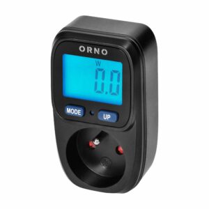 ORNO ELEKTRONINIS ELEKTROS ENERGIJOS SKAITIKLIS SU LCD EKRANU JUODAS