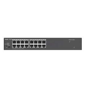 Ruijie Networks RG-ES116G-L tinklo komutatorius Ne-valdomas L2 Gigabit Ethernet (10/100/1000) Juoda