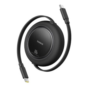 Kabelis USB C - USB C 1.5m 100W suvyniojamas juodas Free2Pull BASEUS