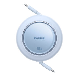 Kabelis USB C - USB C 2m 100W suvyniojamas Galaxy Blue Free2Pull BASEUS - Image 1