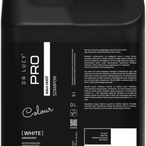 DR LUCY White baltas kailis - šampūnas šunims - 5 l