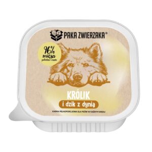 PAKA ZWIERZAKA Rabbit and boar with pumpkin - drėgnas ėdalas šunims - 150g