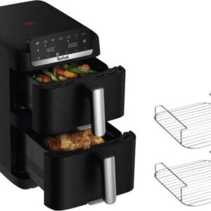 Tefal Easy Fry EY7568 Dvigubas 10 L Autonominės 2700 W Karšto oro gruzdintuvė Juoda - Image 2