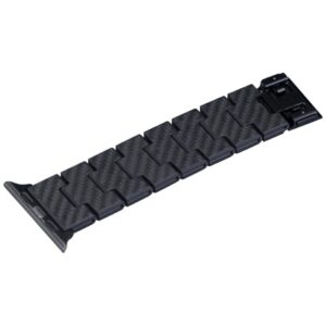 Band PITAKA Carbon Fiber Retro for Apple Watch 1/2/3/4/5/6/7/8/9/10/SE/Ultra/Ultra2 black grey - Image 9