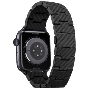 Band PITAKA Carbon Fiber Retro for Apple Watch 1/2/3/4/5/6/7/8/9/10/SE/Ultra/Ultra2 black grey - Image 3