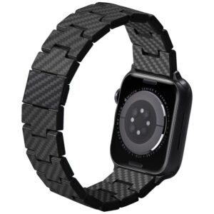 Band PITAKA Carbon Fiber Retro for Apple Watch 1/2/3/4/5/6/7/8/9/10/SE/Ultra/Ultra2 black grey - Image 4