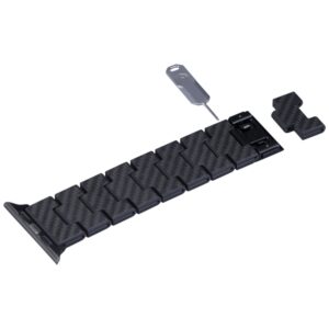 Band PITAKA Carbon Fiber Retro for Apple Watch 1/2/3/4/5/6/7/8/9/10/SE/Ultra/Ultra2 black grey - Image 10