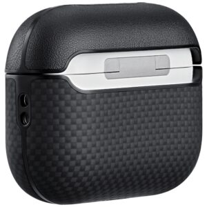 Dėklas PITAKA Aramid Fiber skirtas AirPods Pro 3 juodos spalvos-pilkos spalvos - Image 2
