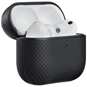 Dėklas PITAKA Aramid Fiber skirtas AirPods Pro 3 juodos spalvos-pilkos spalvos - Image 3