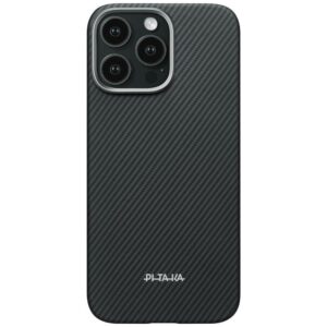 Dėklas PITAKA Ultra-Slim PitaTap MagSafe skirtas Apple iPhone 16 Pro czarno szary