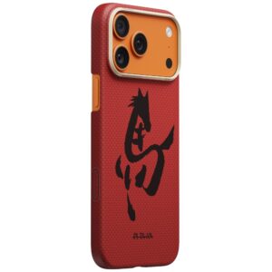 Dėklas PITAKA Edge Case Ink Horse Painting Apple iPhone 17 Pro cinnabar - Image 2