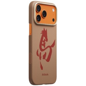 Dėklas PITAKA Edge Case Ink Horse Painting Apple iPhone 17 Pro Max gold & jade - Image 2