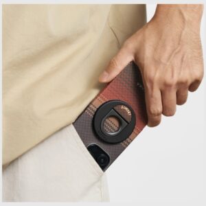 Magnetic holder PITAKA MagEZ Grip 3 MagSafe California Dream skirtas phone sunset juodos spalvos - Image 3