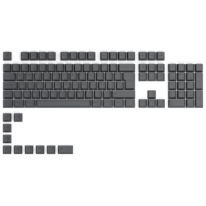 Glorious GPBT Keycaps - 115 PBT Tastenkappen, ISO, ES-Layout, Black Ash