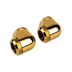 Corsair Hydro X Series XF Hardline Adapter 90 Degree 14mm OD to 14mm OD Hardtube - 2 Pack, gold - Image 2