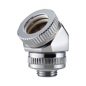 PHANTEKS Glacier Rotary Hard-Tube Fitting 16mm 45 Grad G1/4 - chrome, drehbar - Image 2