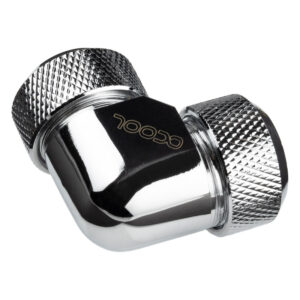 Alphacool Eiszapfen 13mm Hardtube Anschraubtülle 90 Grad L-Verbinder Acryl- Messingrohre - chrome - Image 2