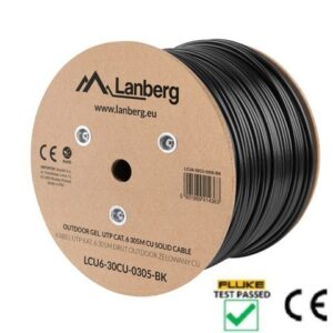 Lanberg LCU6-30CU-0305-BK tinklo kabelis Juoda 305 m Cat6 U/UTP (UTP) - Image 2