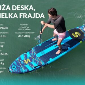 Deska SUP SKATINGER Asiaticus 350x89x15 cm Yoga - Image 3