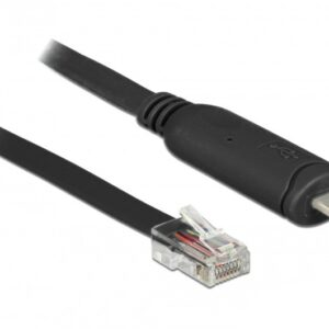 DeLOCK 63912 serijinis kabelis Juoda 2 m C tipo USB RJ45 - Image 1