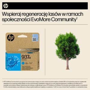 HP 937e EvoMore Cyan Original Ink Cartridge - Image 2