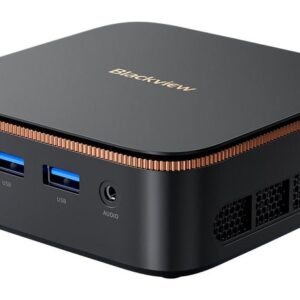Mini kompiuteris „Blackview MP20“ su „Ryzen 3 3300U“, 8 GB RAM, 256 GB SSD, „Windows 11 Pro“, juodos spalvos