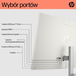 HP 24-cr0312nw AMD Ryzen™ 5 7520U 60,5 cm (23,8") 1920 × 1080 px All-in-One kompiuteris 16 GB LPDDR5-SDRAM 512 GB SSD Windows 11 Home Wi-Fi 6 (802.11ax) Baltas - Image 3