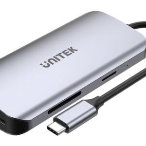 UNITEK D1122A01 sąsajos šakotuvas 2 x USB 3.2 Gen 2 (3.1 Gen 2) Type-C 1000 Mbit/ai Pilka
