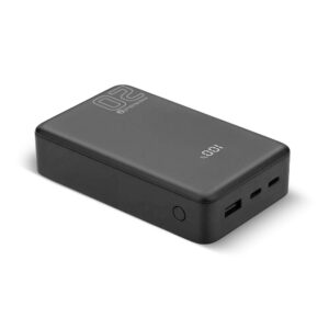Išorinė baterija 20 000 mAh, 1× USB, 2× USB-C, 20 W, QC4+, LCD ekranas, juoda - Image 2