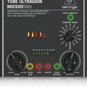 Behringer MIC500USB pradinis garso stiprintuvas - Image 2